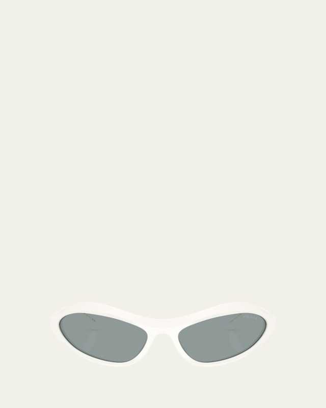 Logo Acetate & Plastic Wrap Sunglasses